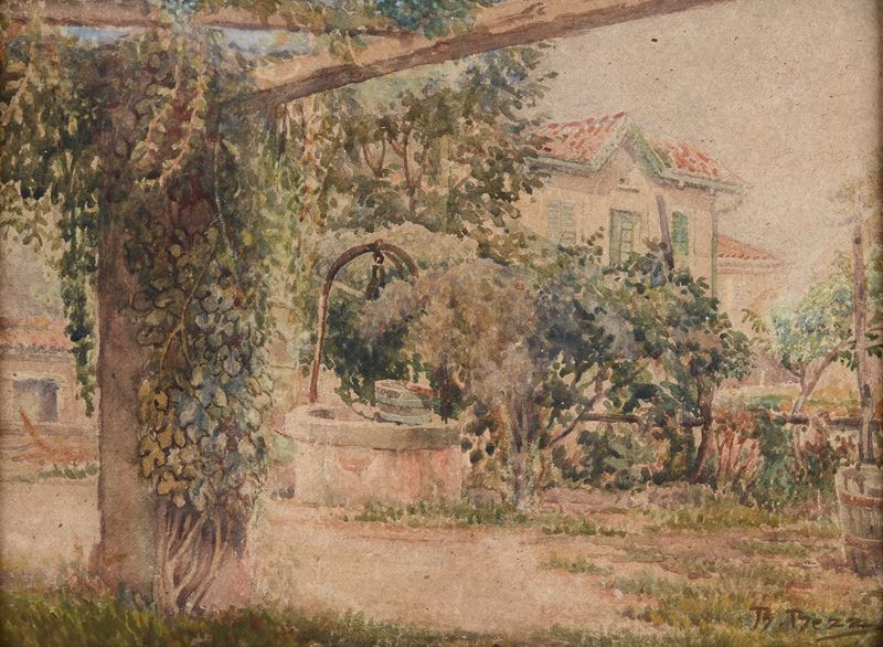 Bartolomeo Bezzi - Giardino con Pozzo