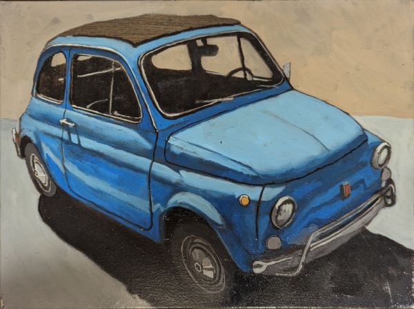 Federico Fiorentini : 500 blu  - Olio su tela - Asta ARTE MODERNA E CONTEMPORANEA - Pananti Online