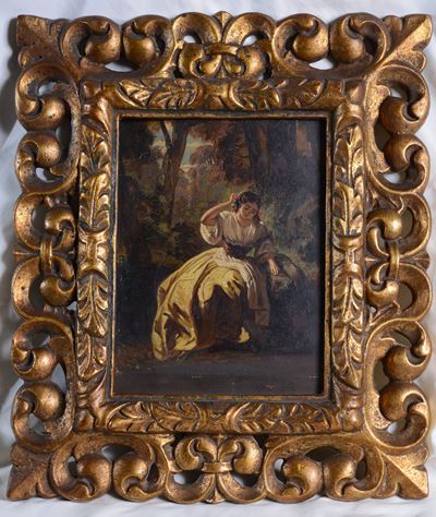 Figura di Donna in un Bosco