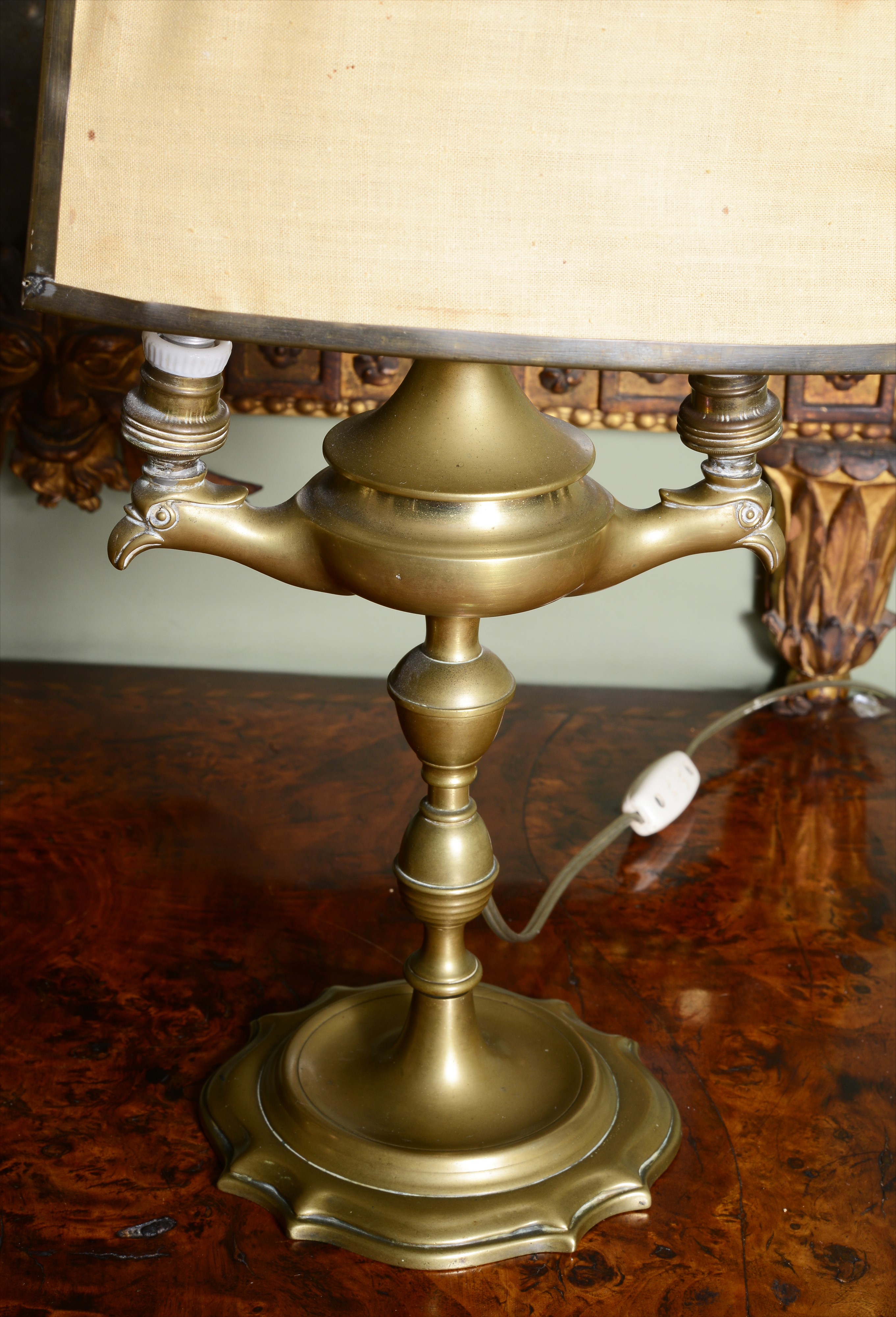 Coppia di Lucerne Fiorentine in Ottone
