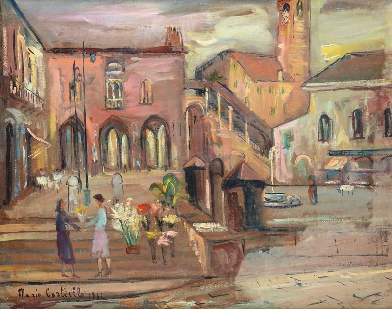 Mario Cortiello - Scorcio di Piazza