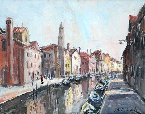 Anonimo, XX sec. - Scorcio veneziano
