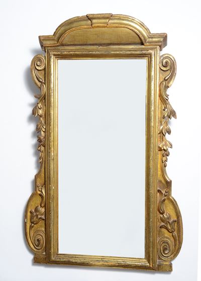 Specchiera in Legno Intagliato e Dorato