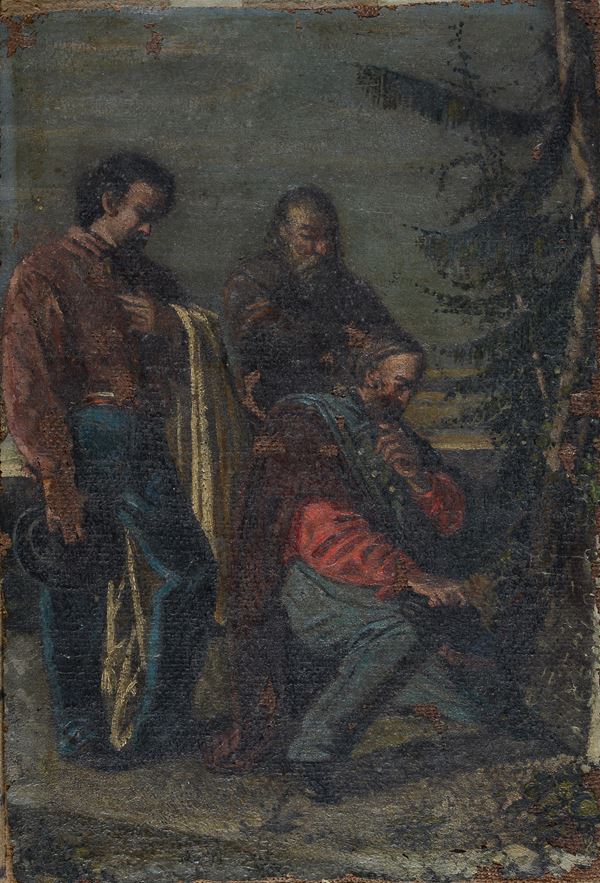 Anonimo, XIX sec. - Scena storica con Garibaldi
