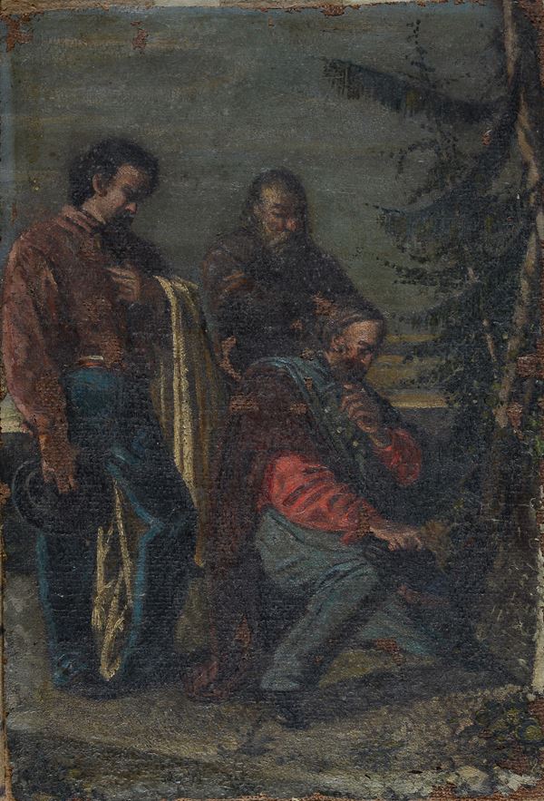 Anonimo, XIX sec. - Scena storica con Garibaldi