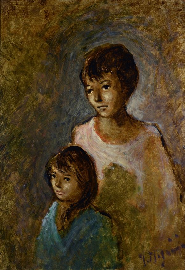 Anonimo, XX sec. - Madre e figlia