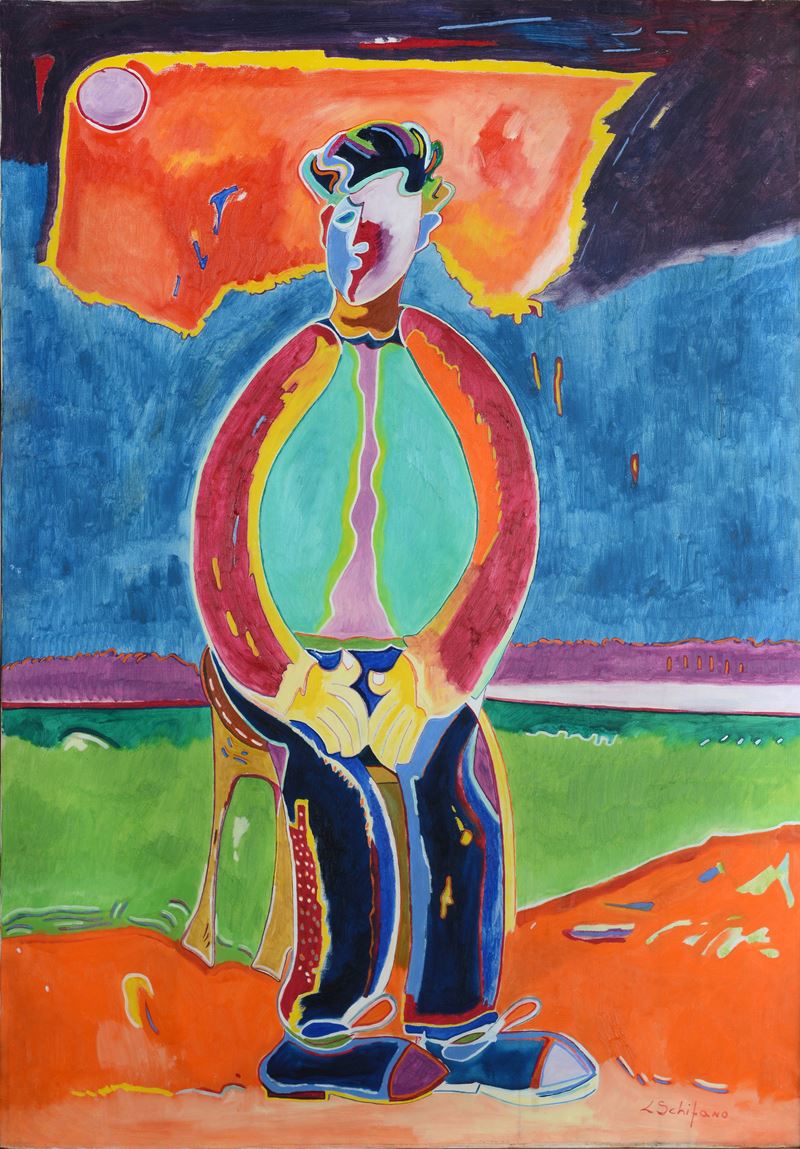 Luciano Schifano - Figura Seduta