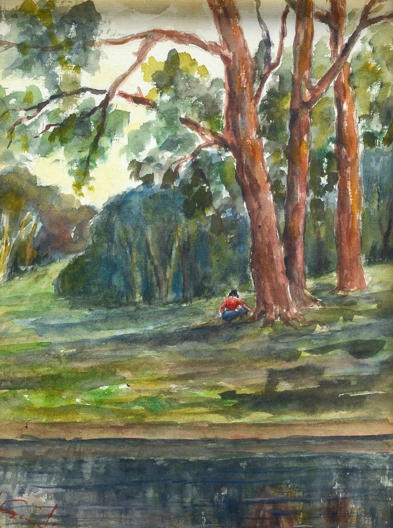 Paesaggio con figura