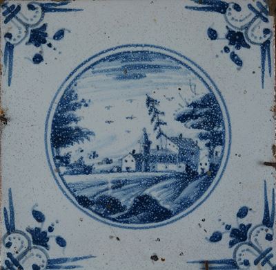 Serie di Dieci Mattonelle in Ceramica