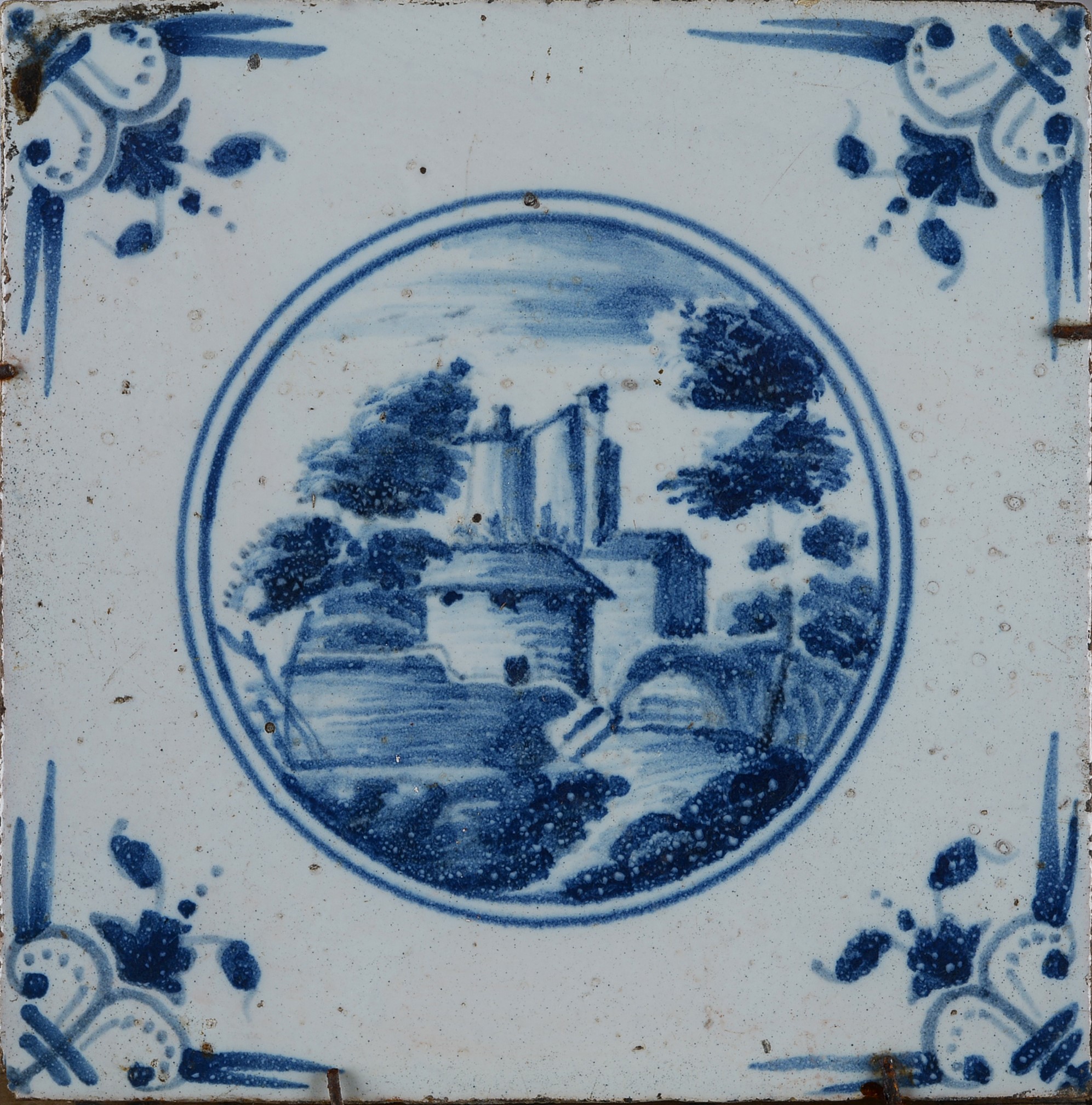 Serie di Dieci Mattonelle in Ceramica