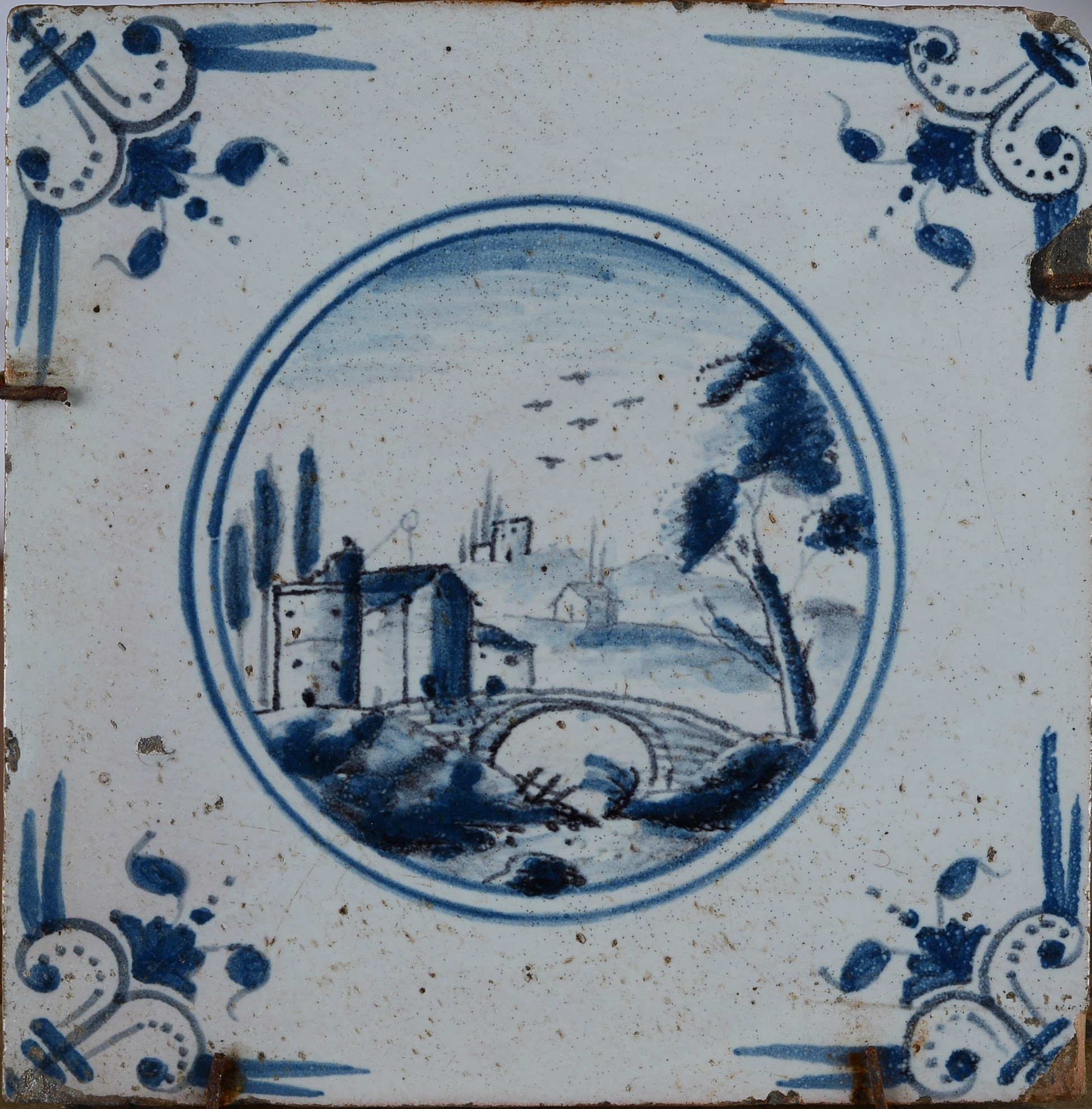 Serie di Dieci Mattonelle in Ceramica