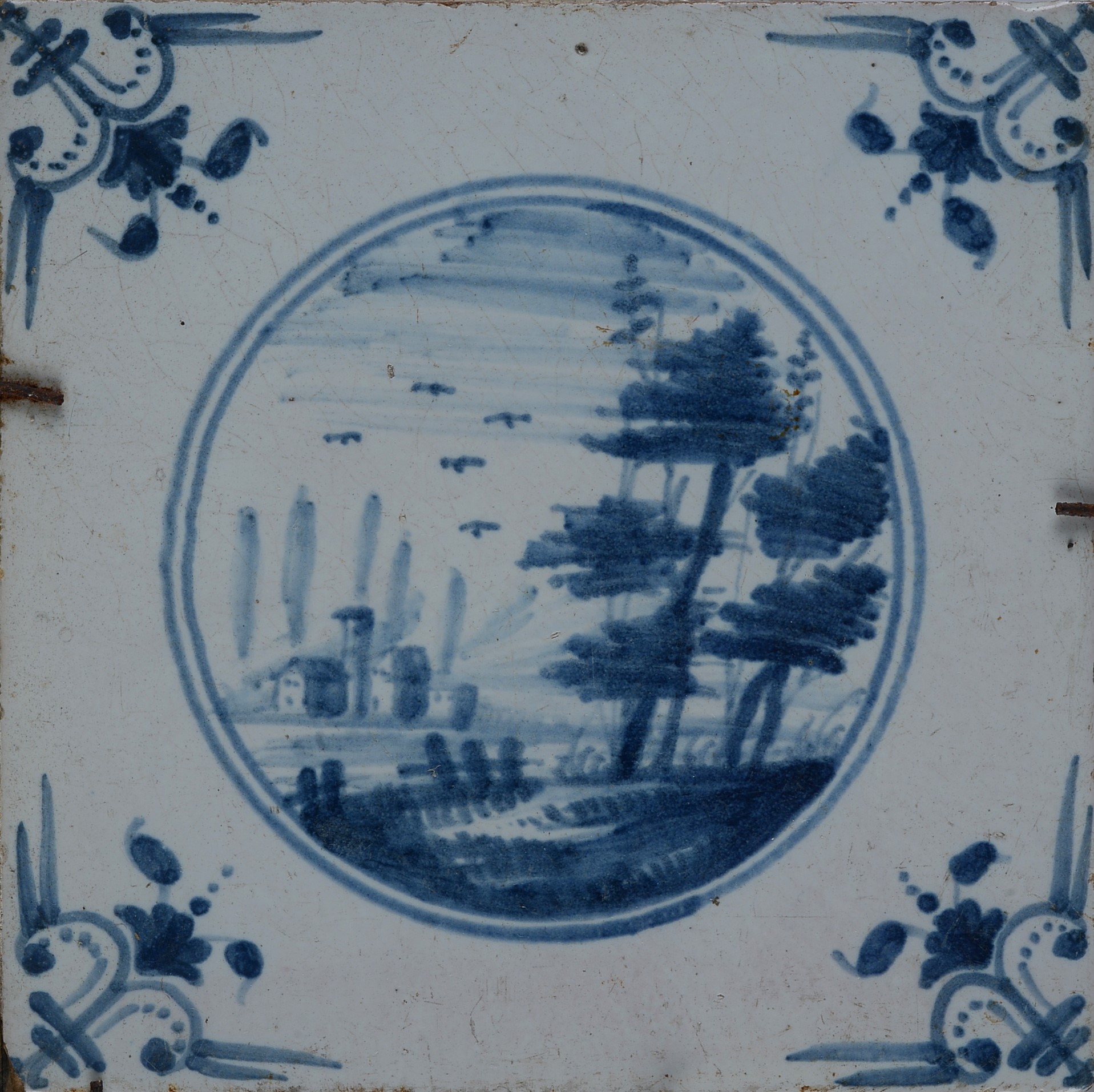 Serie di Dieci Mattonelle in Ceramica