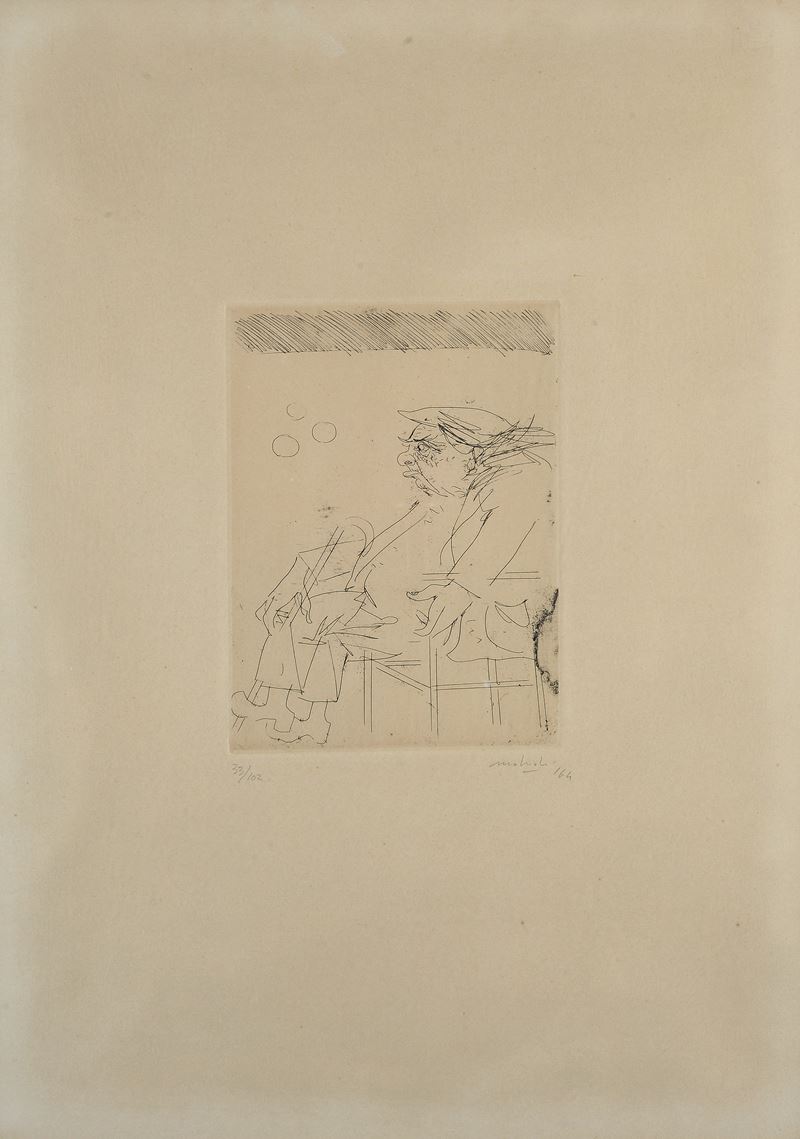 Carlo Mattioli - Ritratto di Carrà