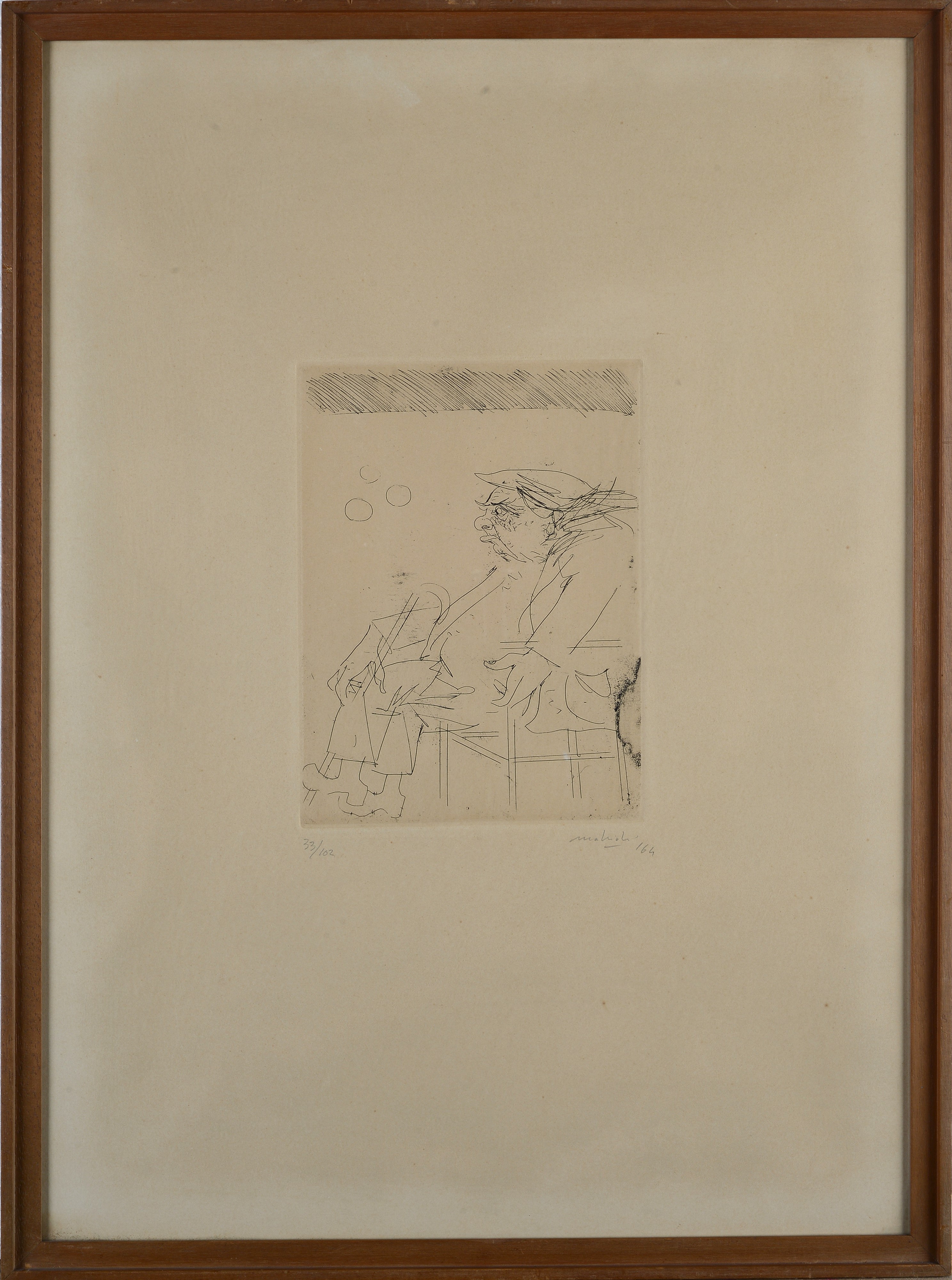 Carlo Mattioli - Ritratto di Carrà