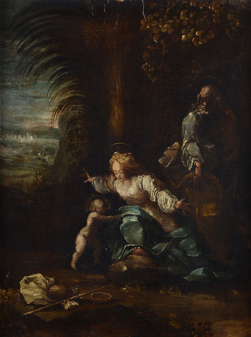 Riposo durante la fuga in Egitto