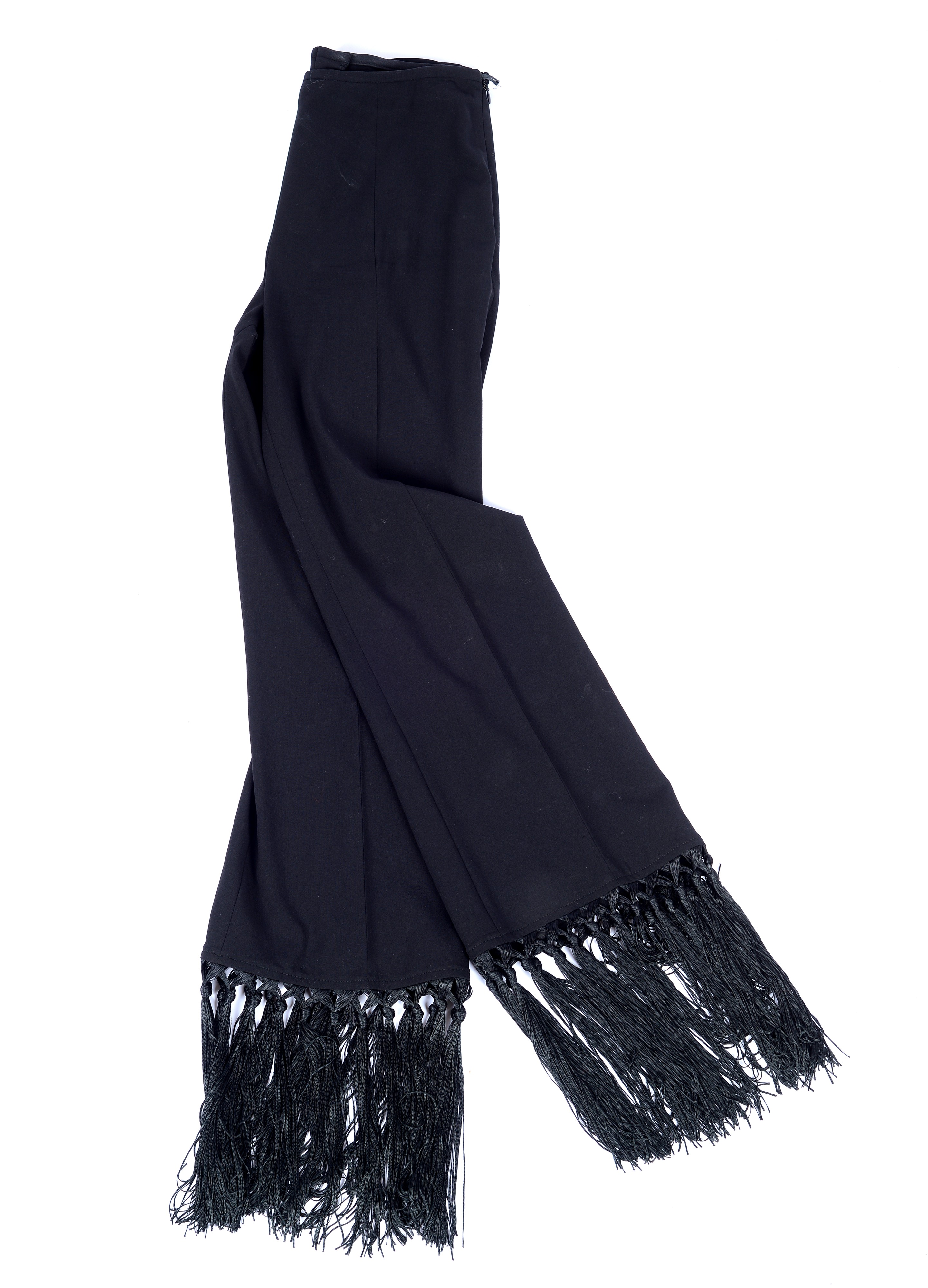 Completo in seta nera, composta da top e pantalone