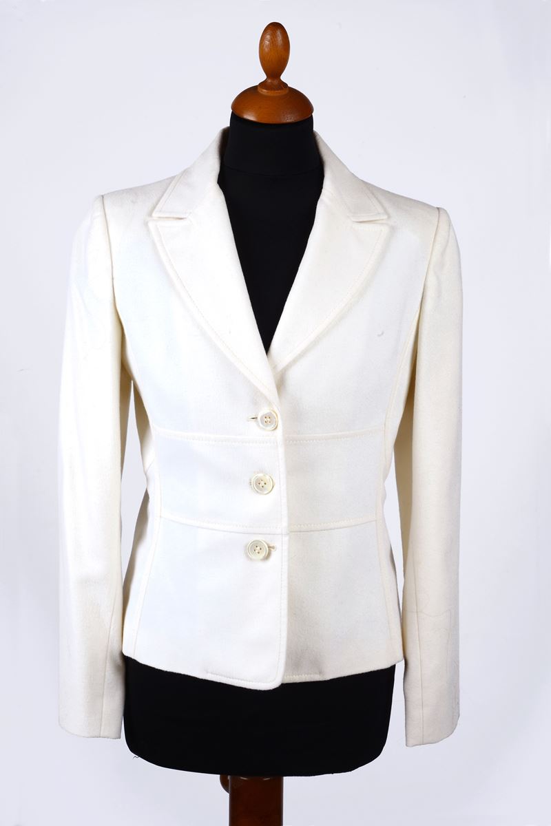 Completo in lana panna