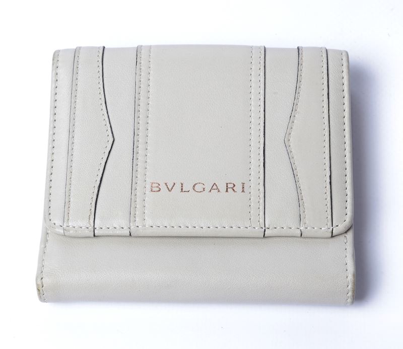 Portafoglio in pelle avorio