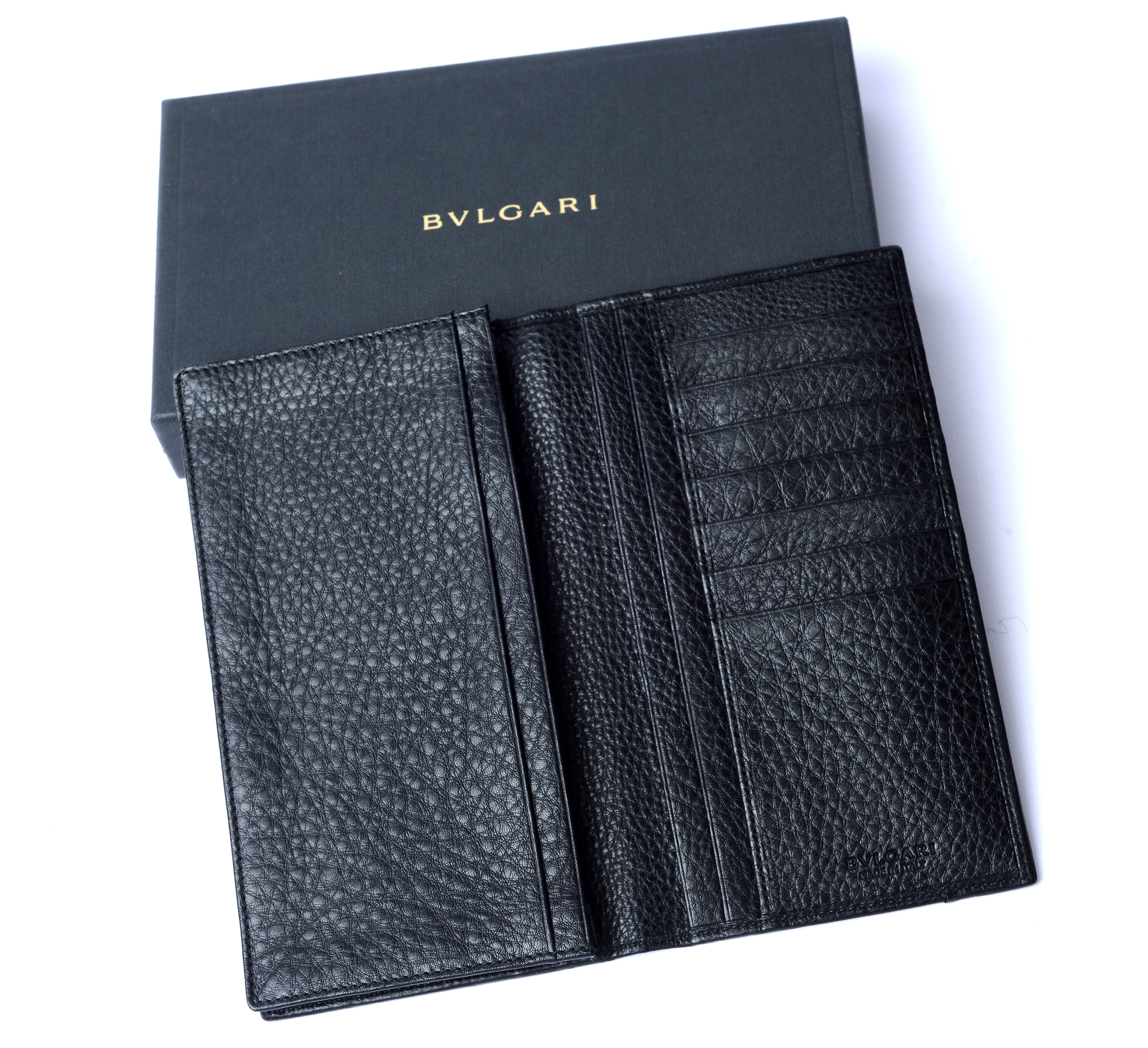 Portafoglio in pelle nera