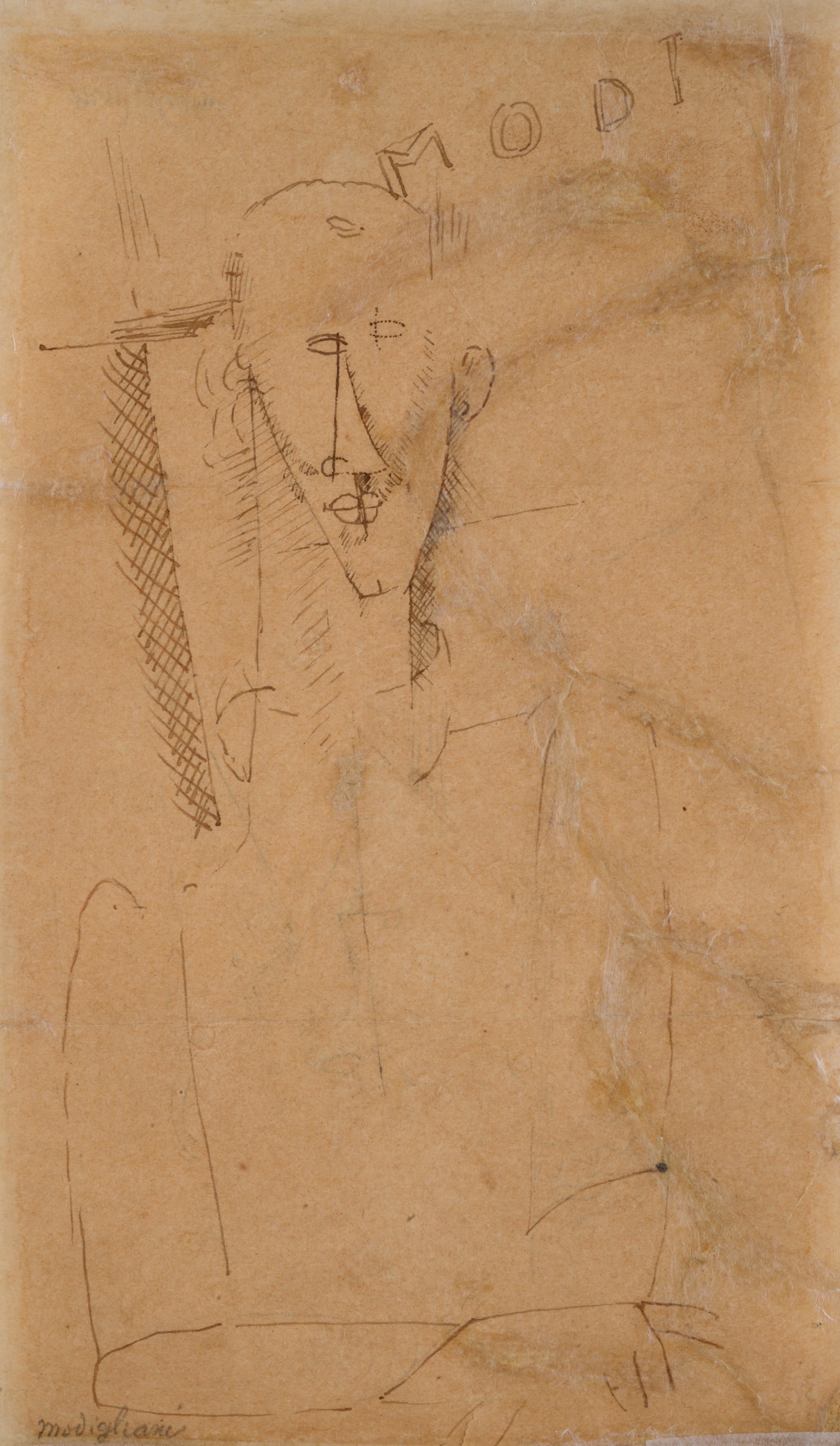 Amedeo Modigliani - Ritratto di Donna (recto); Ritratto di Uomo (verso)