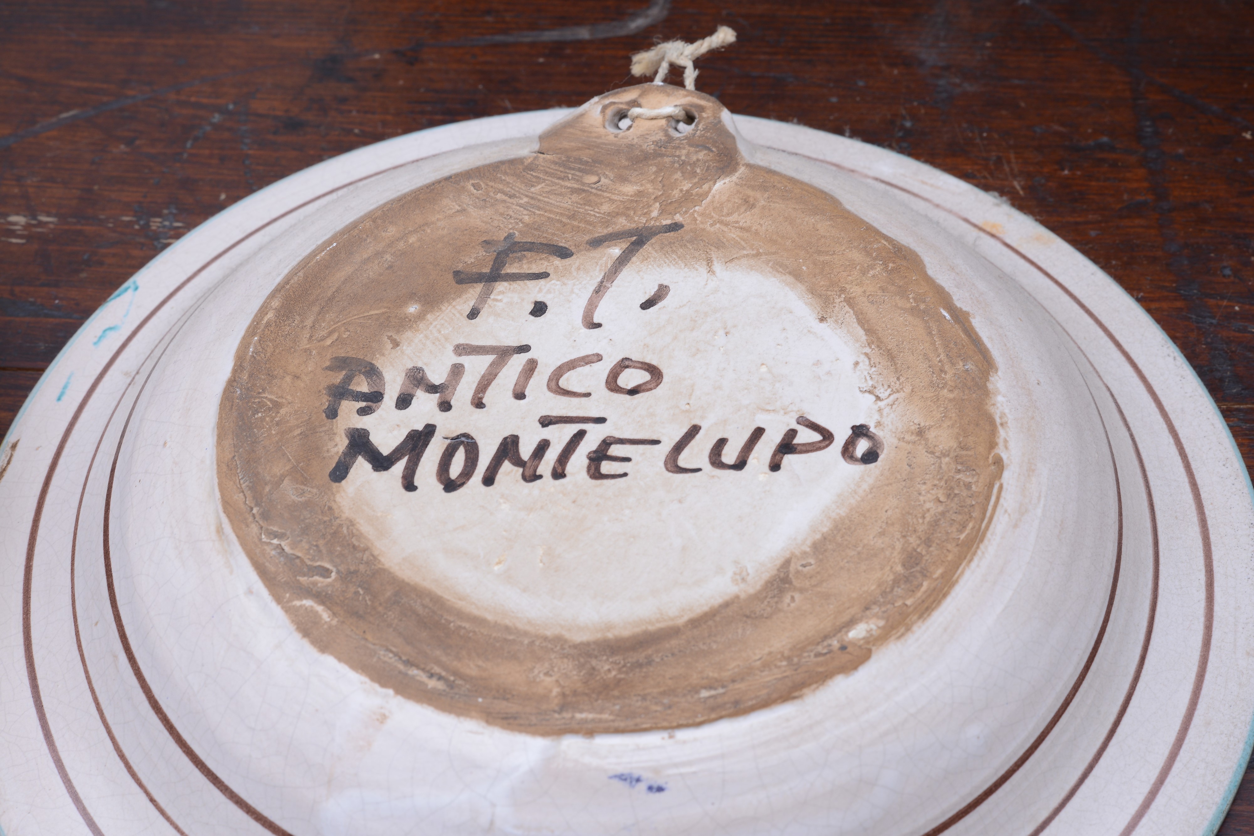 Serie di Quattro Piatti Decorativi in Ceramica di Montelupo
