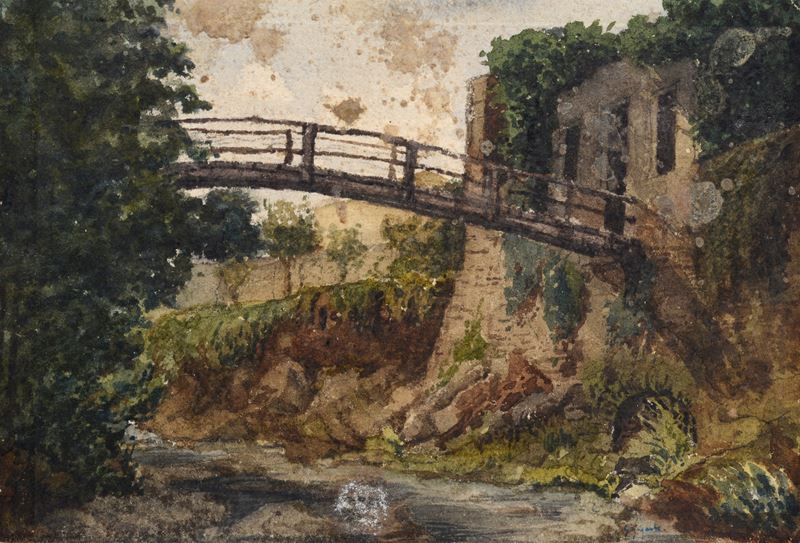 Giacinto Gigante - Veduta con Ponte
