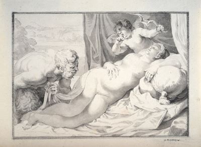 Nudo Femminile con Figura Maschile e Putto