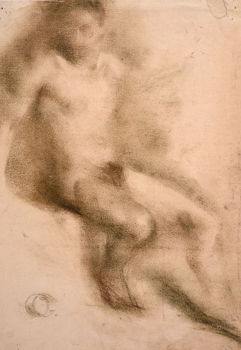 Anonimo, XIX Sec. - Studio di Nudo Maschile