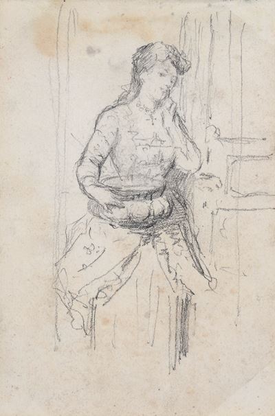 Giovane Donna (fronte); Studio per Volto (retro)