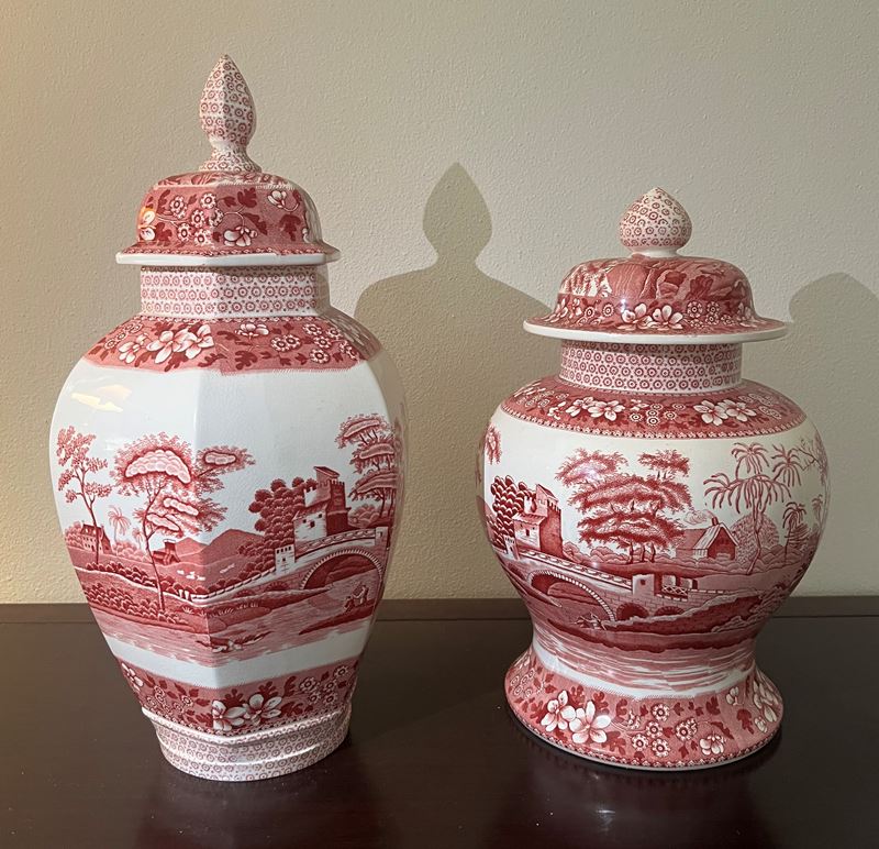 Due Potiches in Ceramica, Copeland Spode