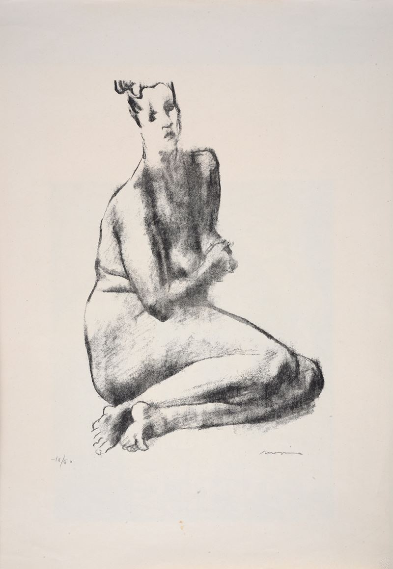 Francesco Messina - Nudo Femminile Accovacciato