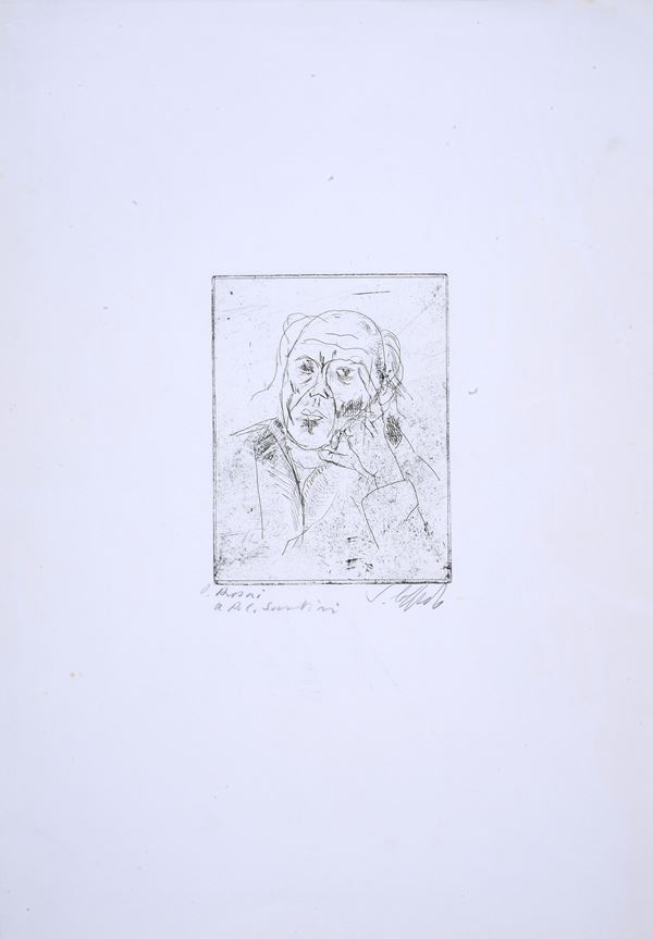 Silvio Loffredo - Ritratto di Ottone Rosai