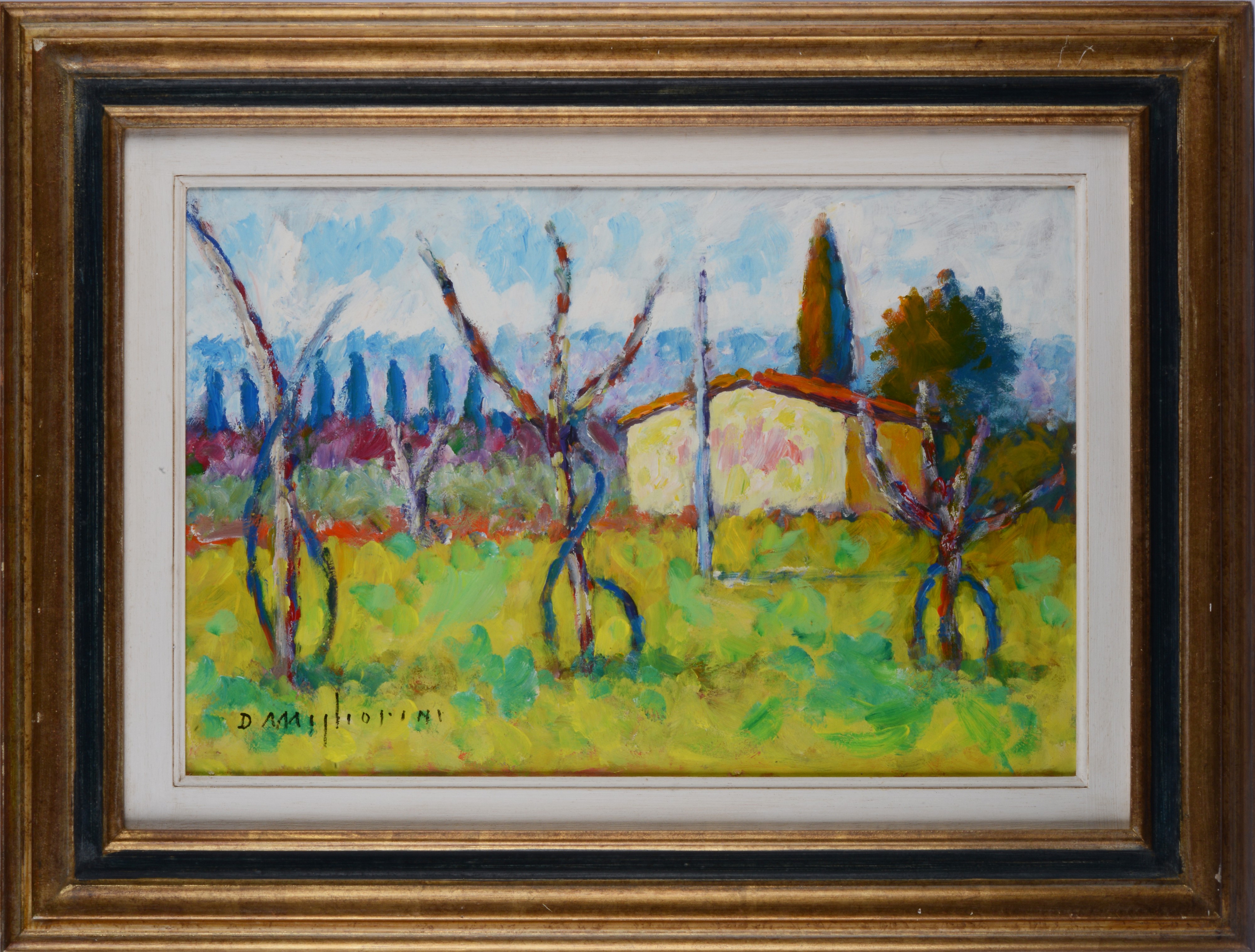 Dino Migliorini - Paesaggio con Casa e Alberi