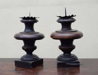 Coppia di Portaceri in Legno