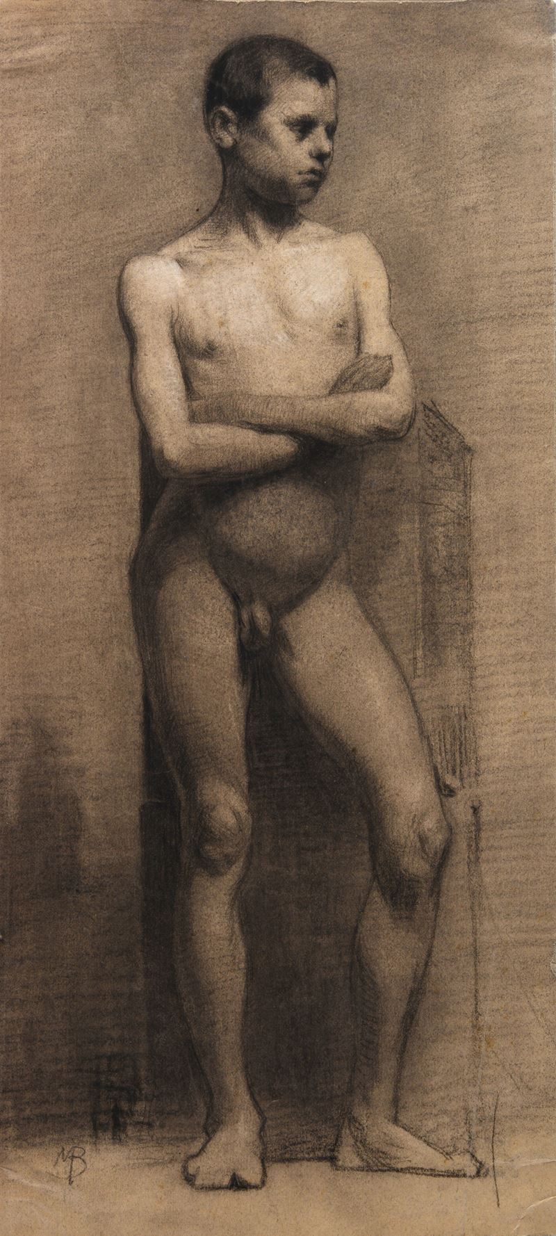 Anonimo, XIX Sec. - Nudo di Bambino