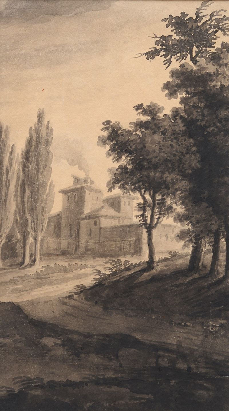 Anonimo, XIX Sec. - Veduta di Campagna
