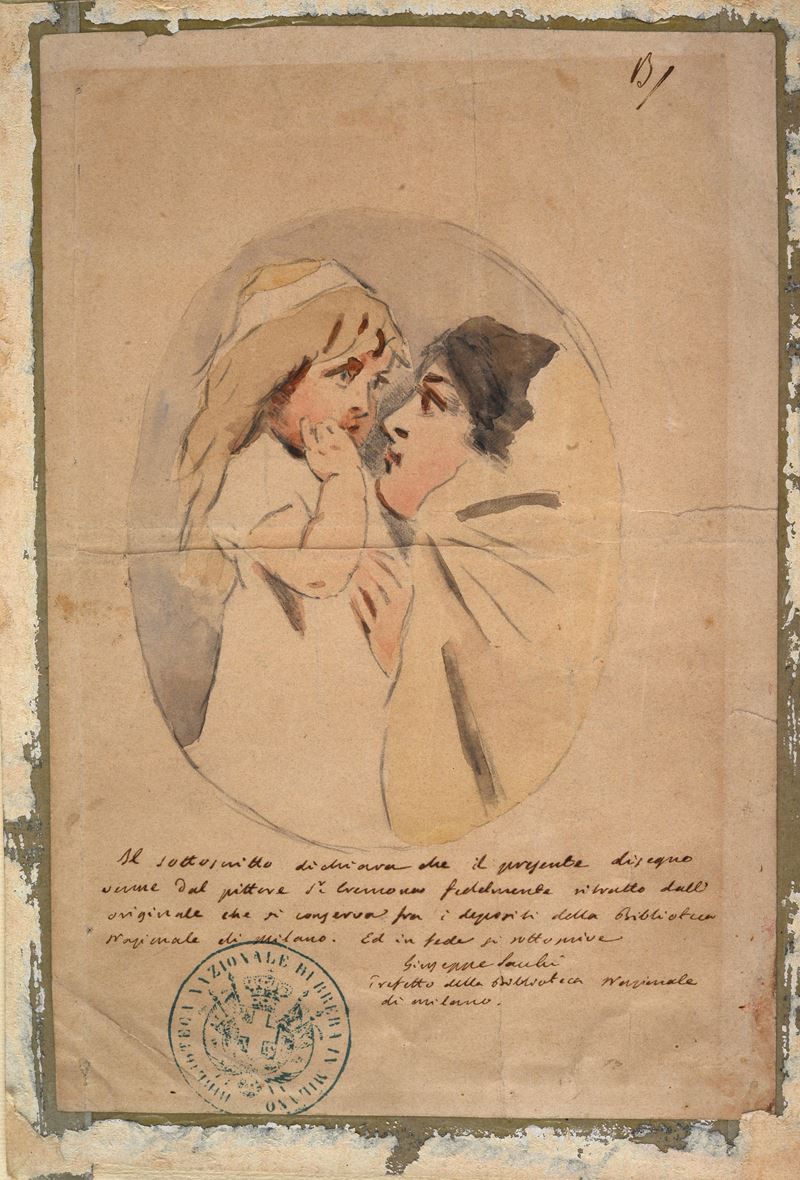 Anonimo, XIX Sec. - Mamma con Bambina
