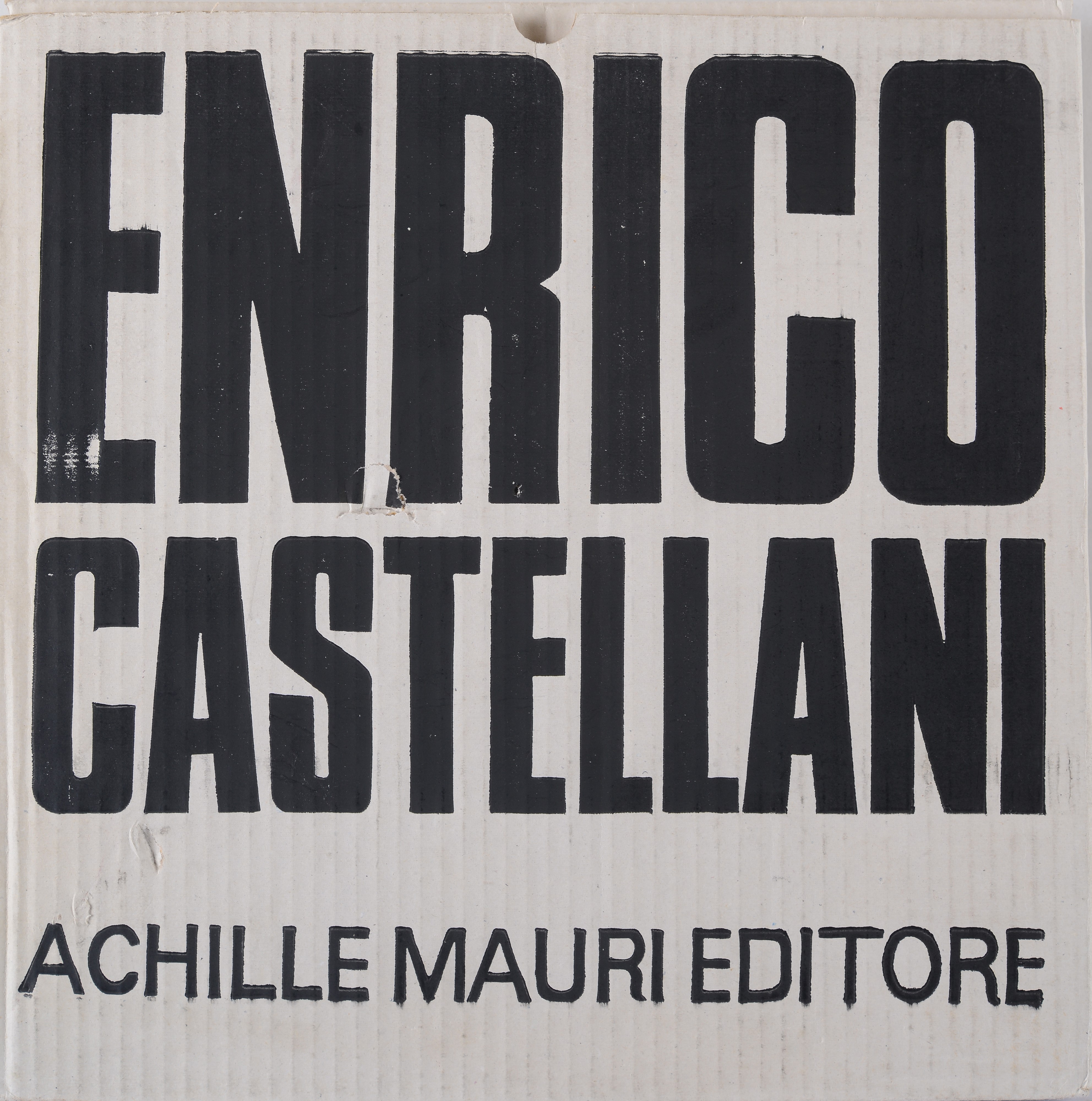 Enrico Castellani - Estroflessione, multiplo in PVC bianco con libro originale