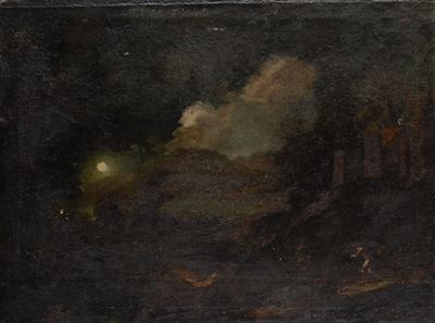 Notturno con Figura e Casolare
