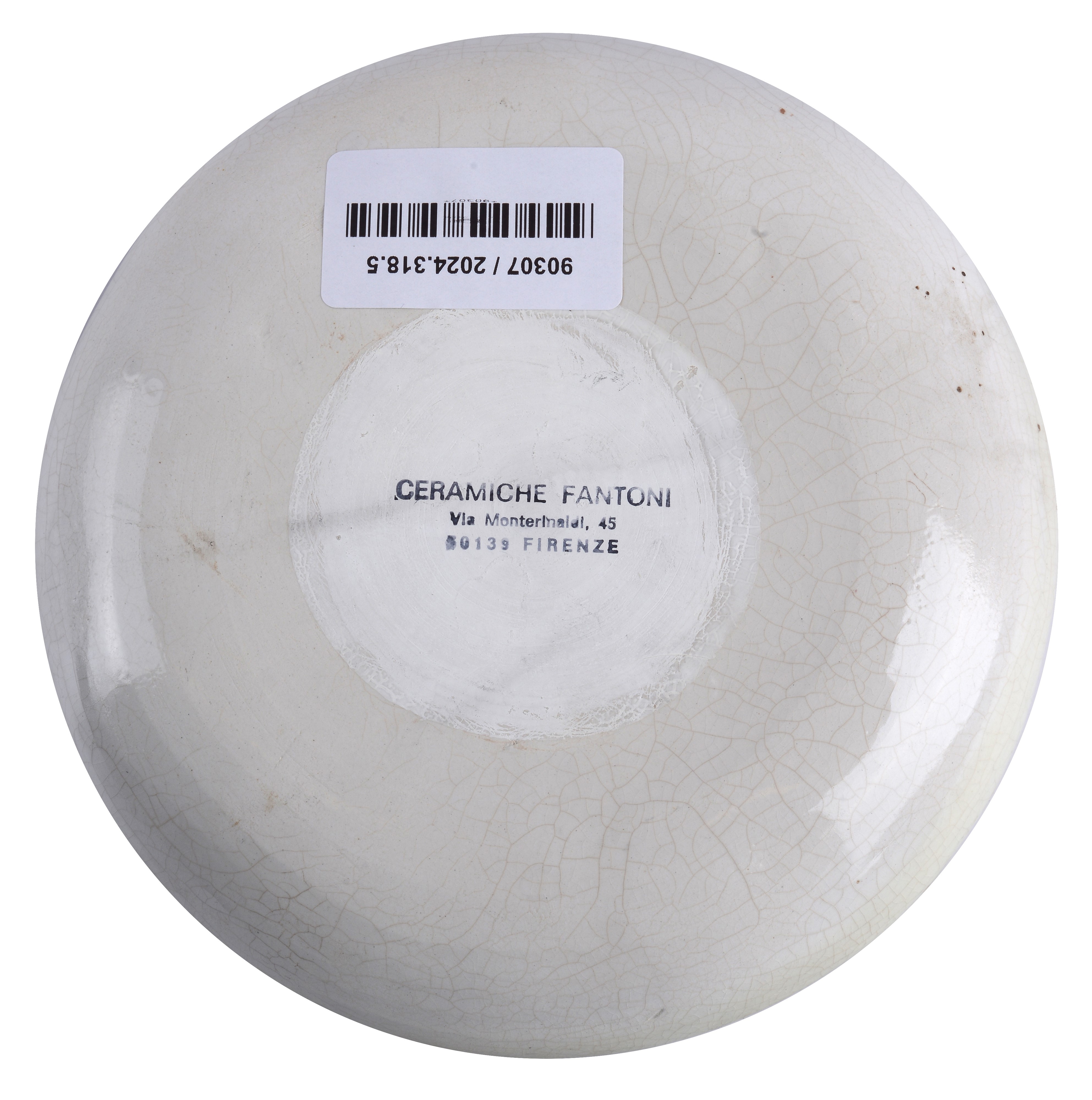 Piatto in ceramica con Jolly nel cavetto