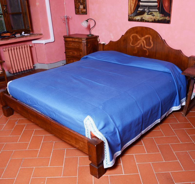 Letto Matrimoniale in Massello di Noce
