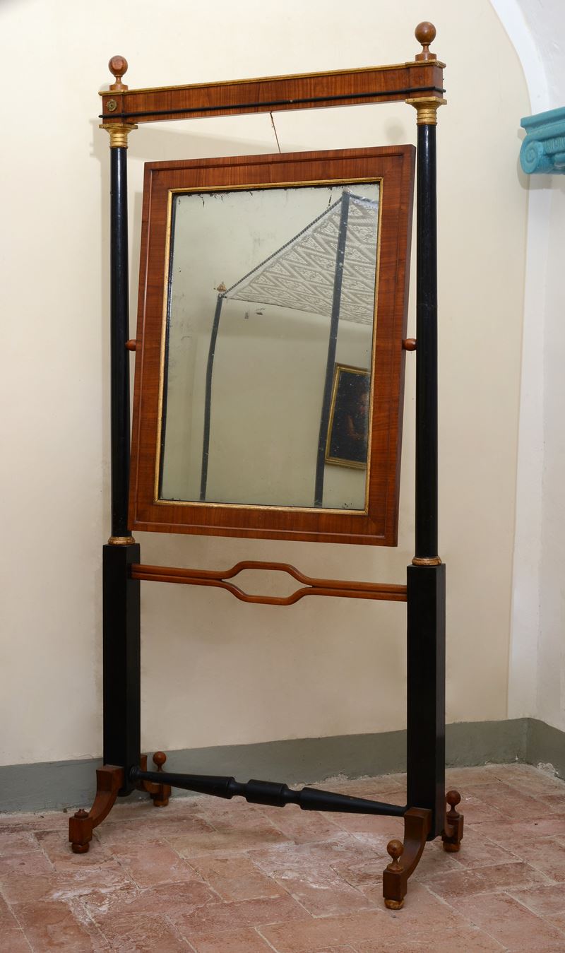 Psiche in Legno Laccato e Dorato