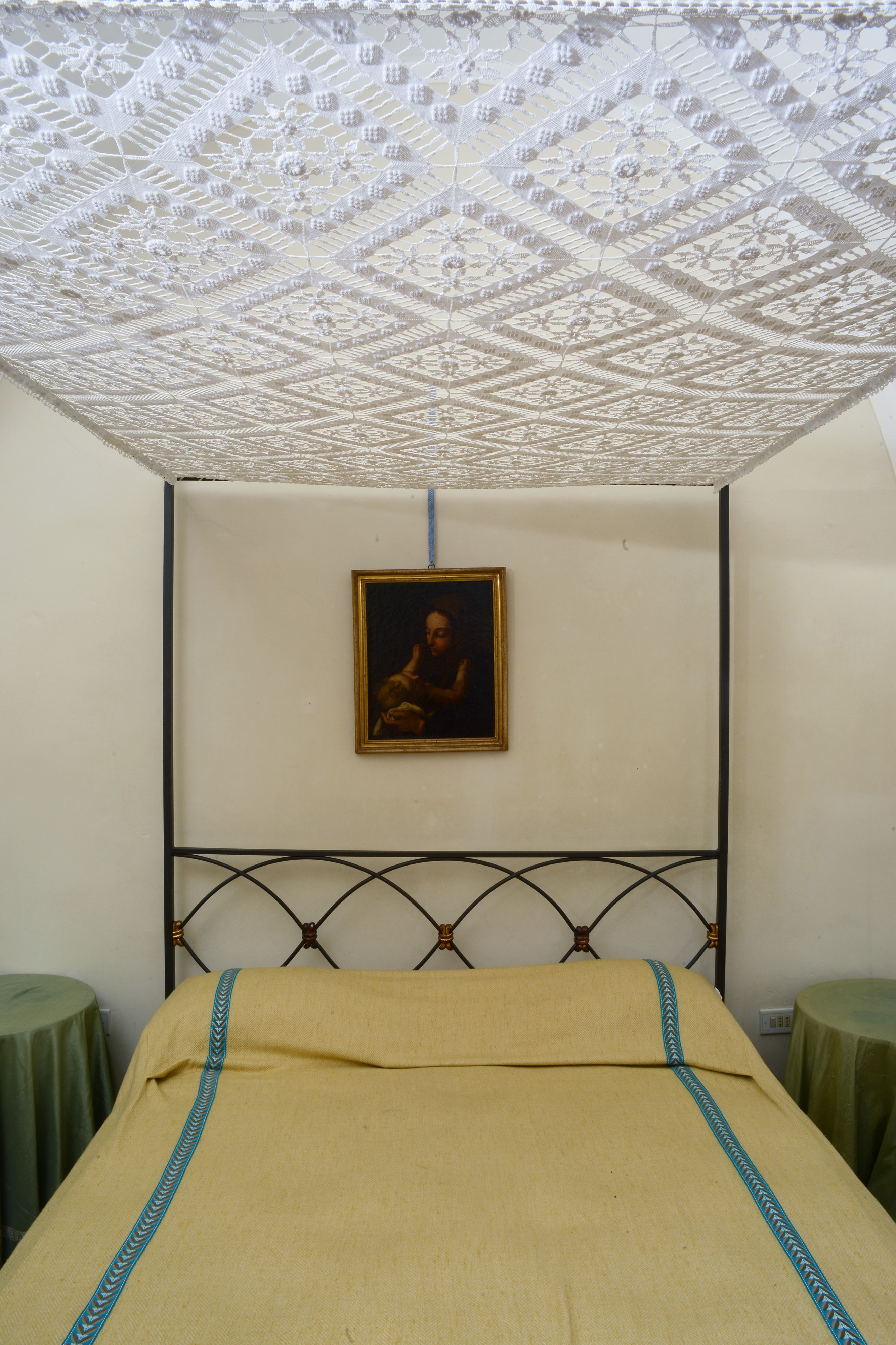 Letto a Baldacchino in Ferro Battuto