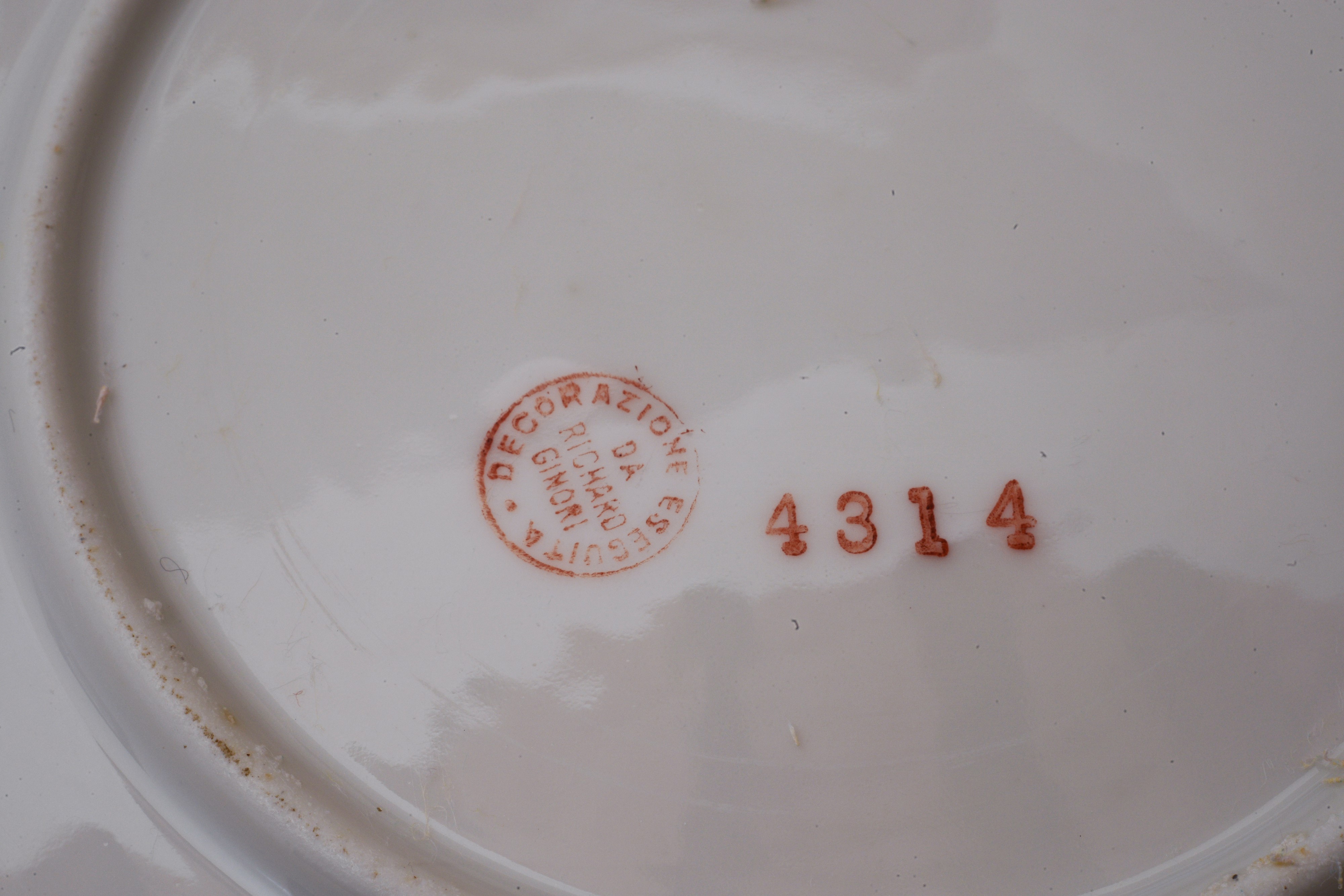 Servito piatti in porcellana policroma, Ginori