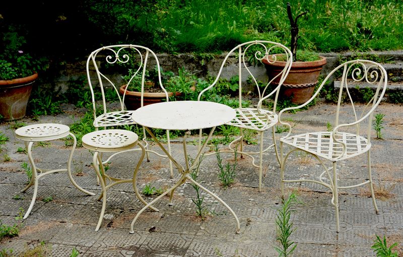 Set da giardino in ferro battuto