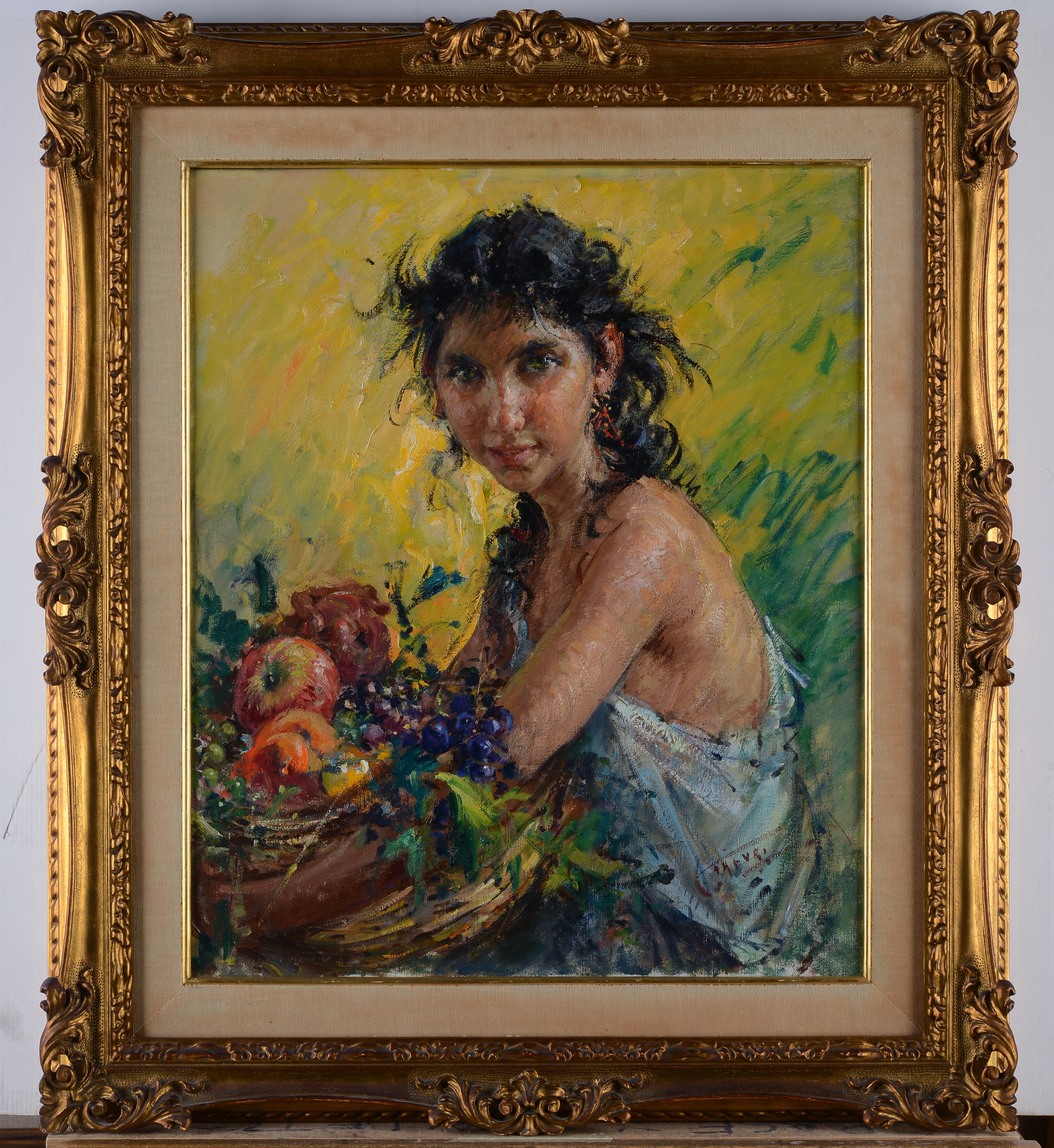 Clemente Tafuri - Donna con Cesta di Frutta