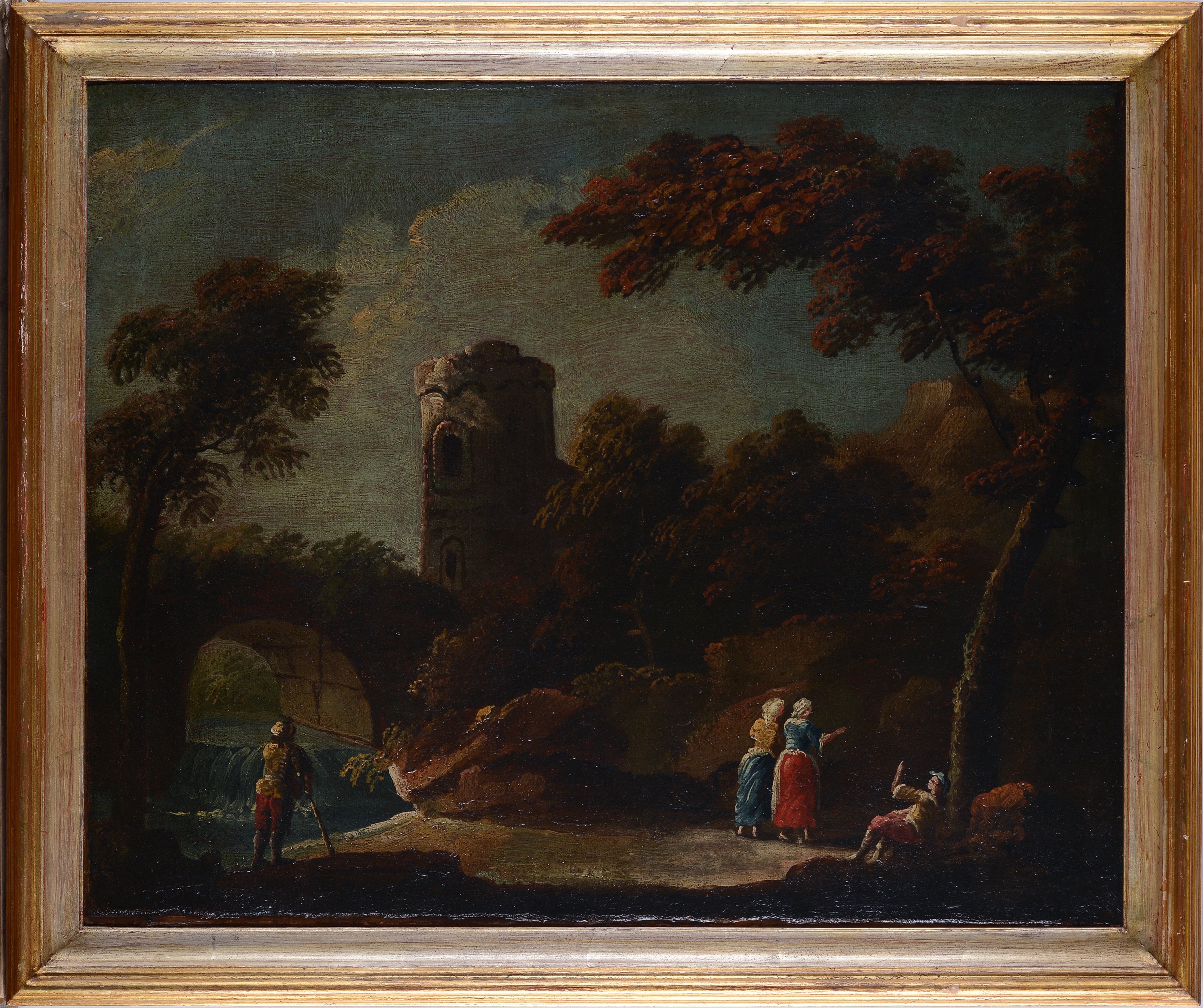 Scuola Italia Settentrionale, XVIII Sec. - Paesaggio e Figure