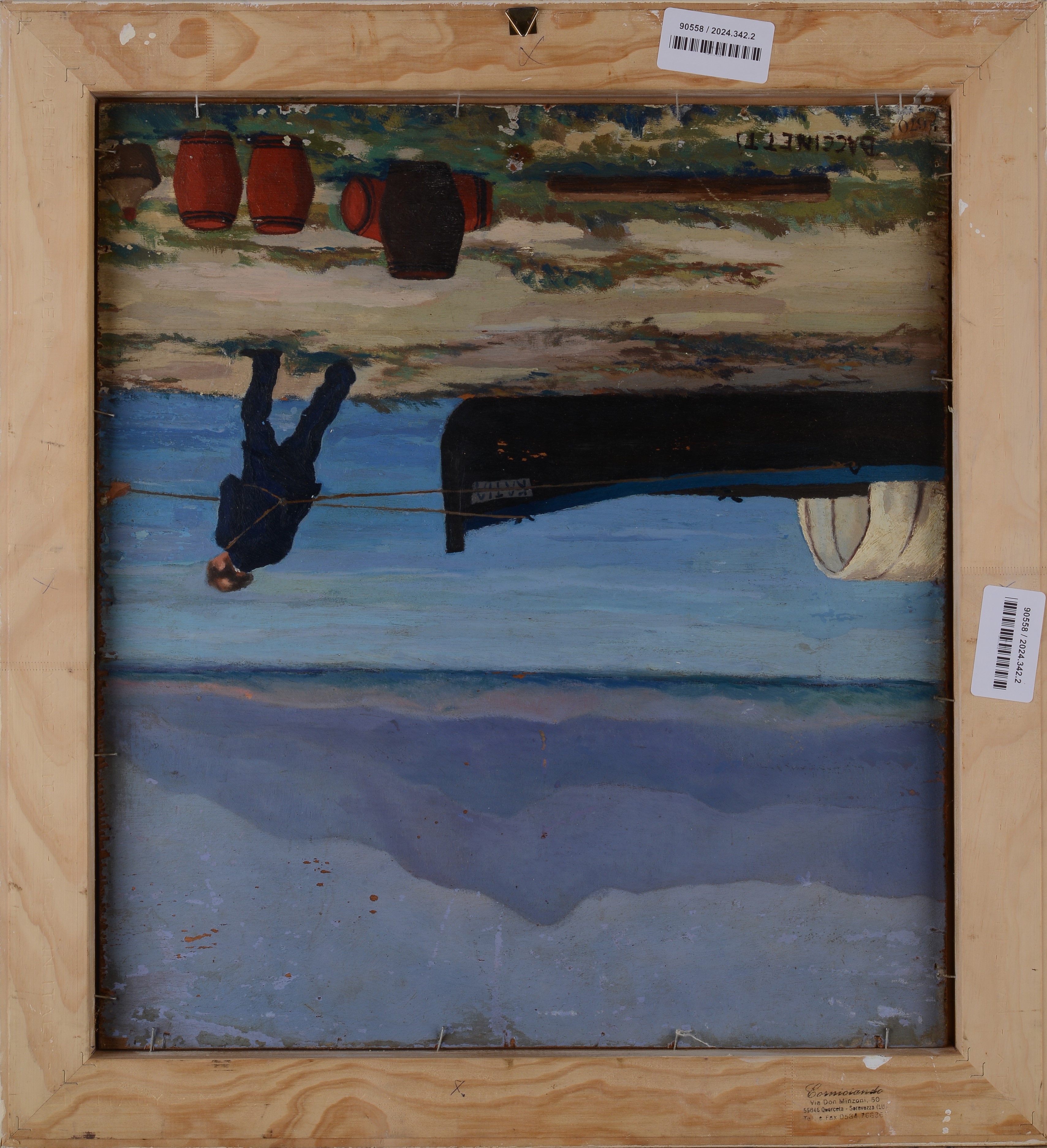 Aldo Augusto Baccinetti - Natura Morta (fronte)/pescatore (retro)