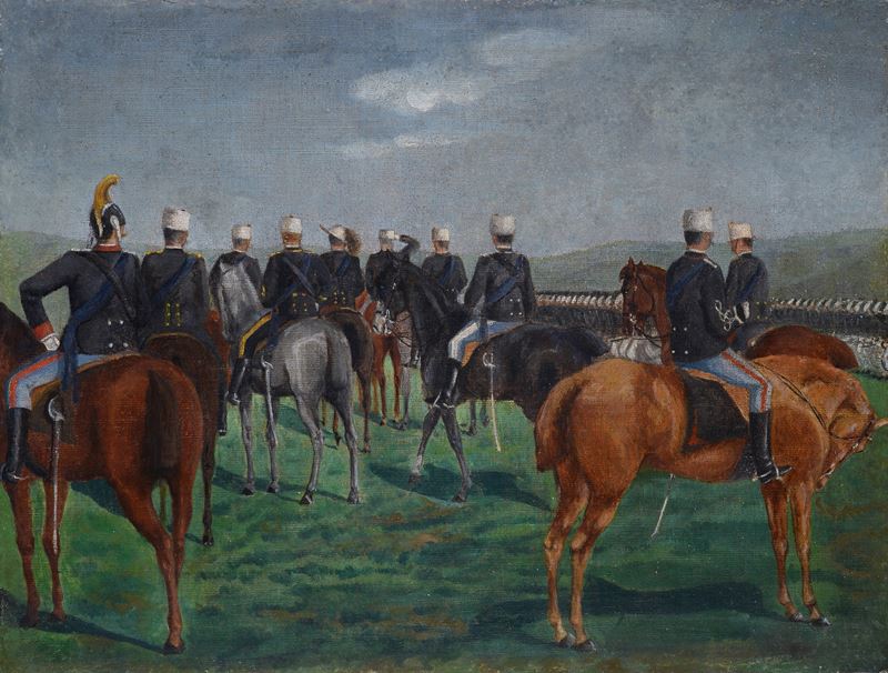 Scuola Francese, XIX - XX Sec. - Cavalleggeri