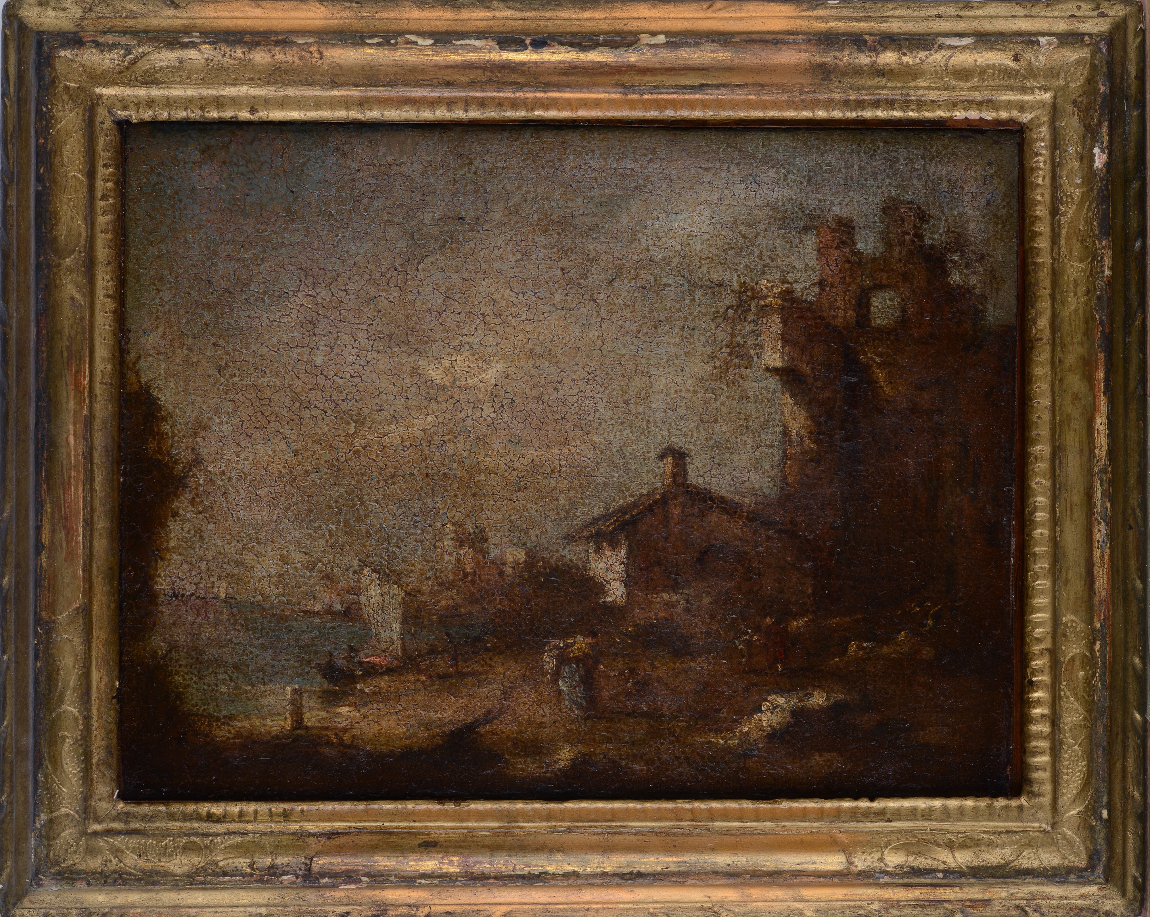 Anonimo, XIX Sec. - Coppia di Paesaggi (da Giacomo Guardi)